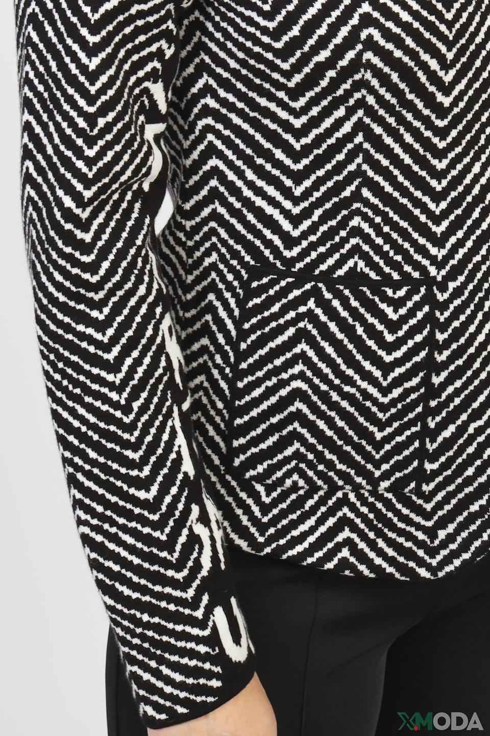 Жакет Monari чёрно-белый зигзаг