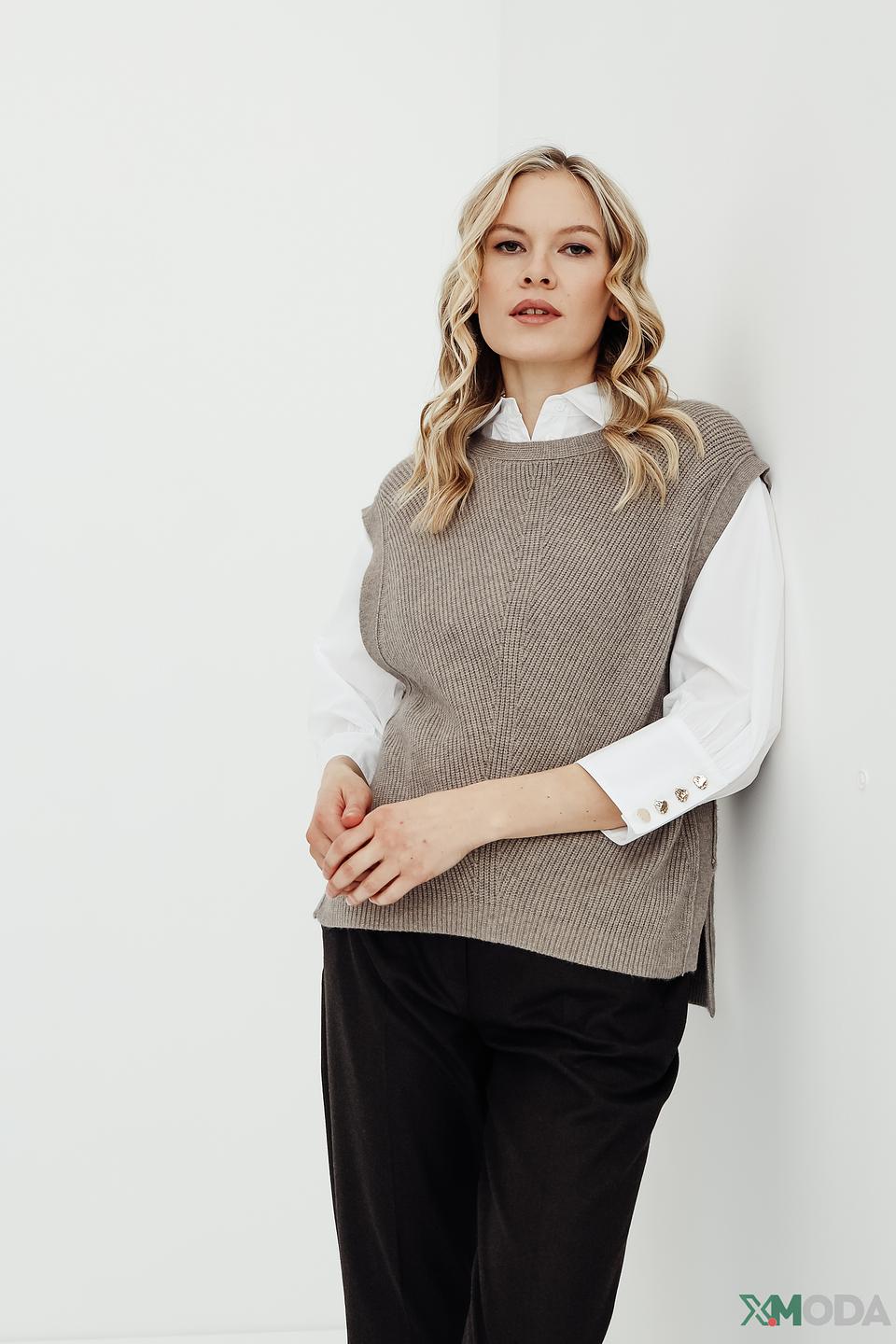 Жилет Tom Tailor вязаный бежевый