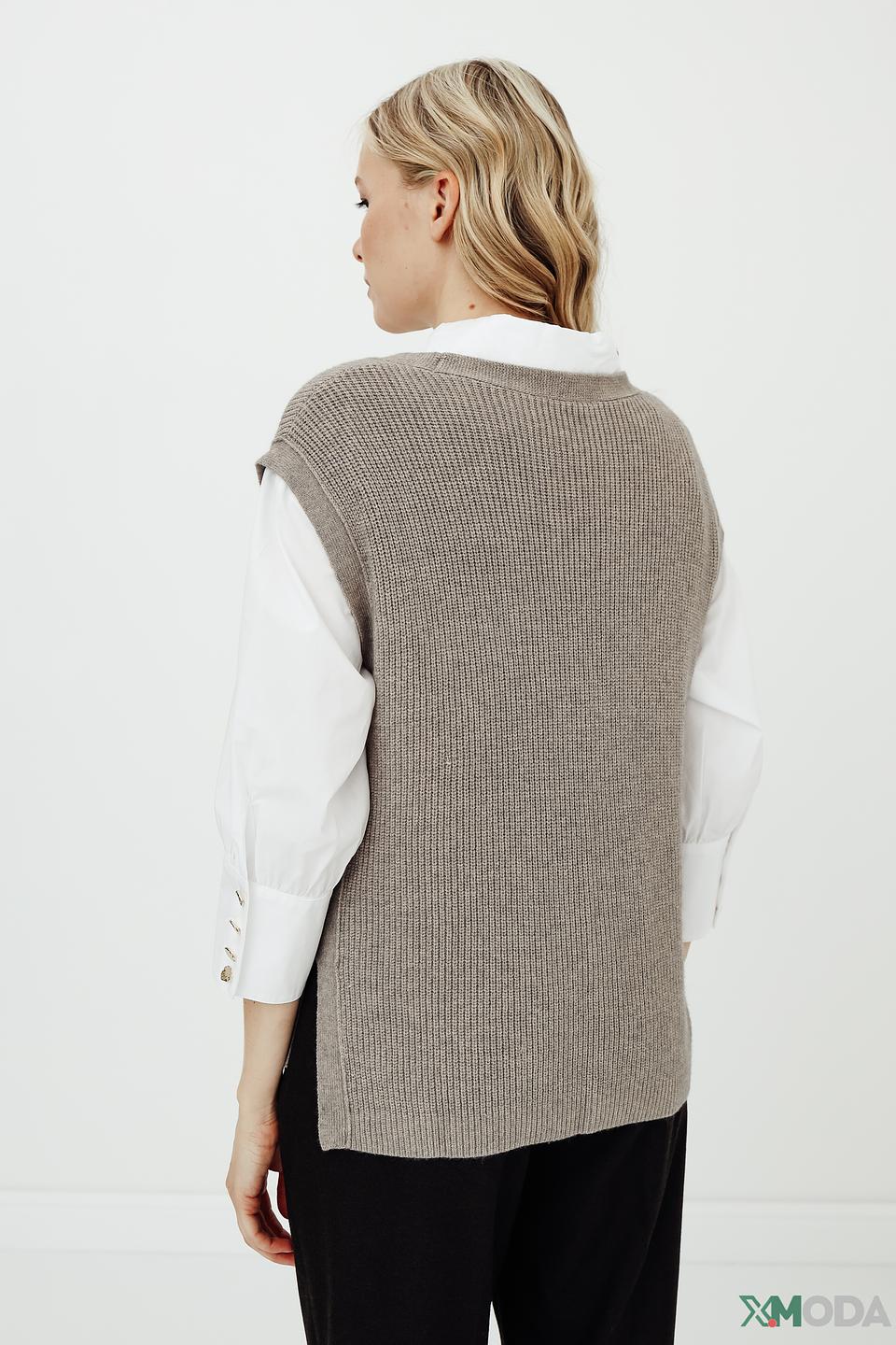 Жилет Tom Tailor вязаный бежевый