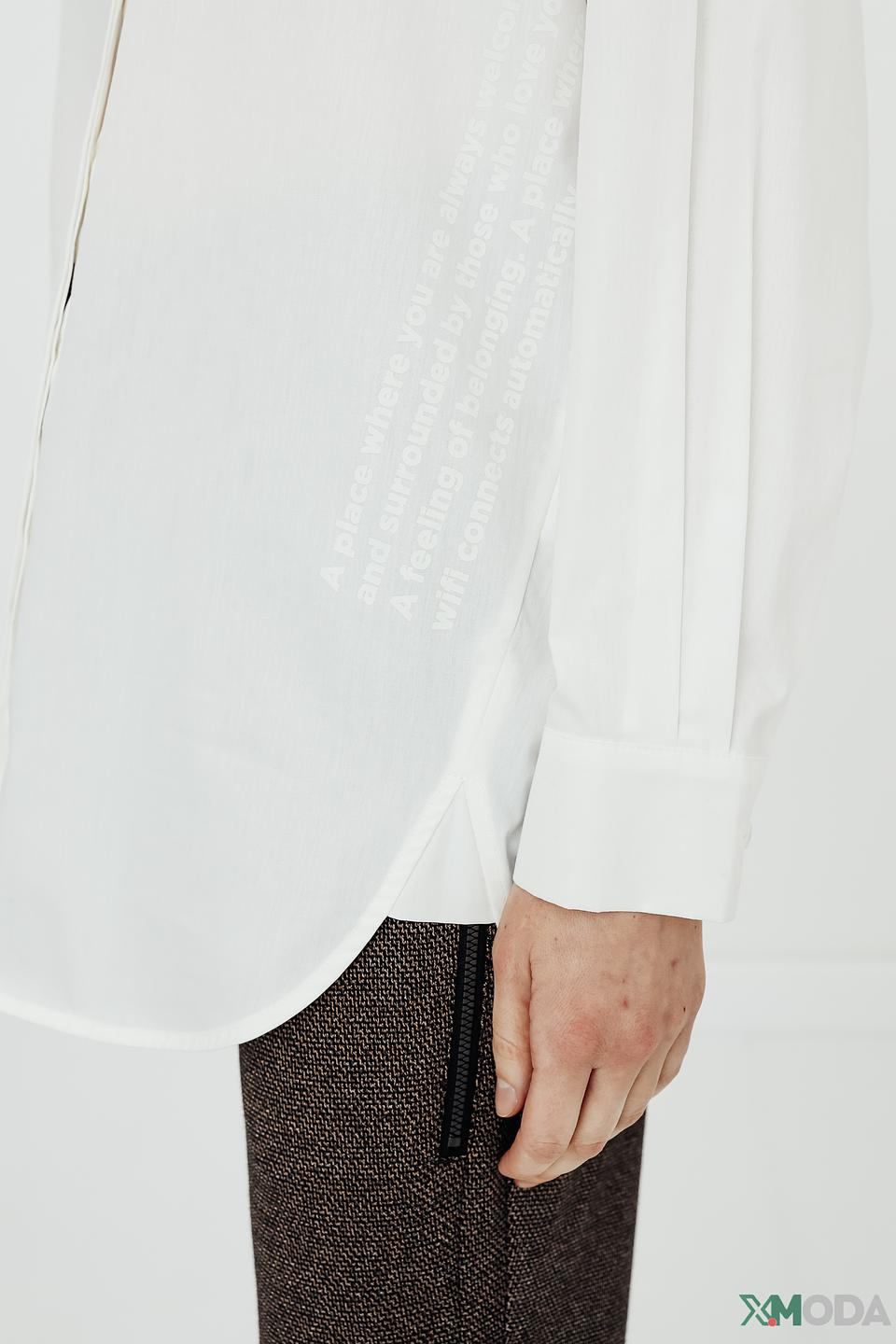 Рубашка Comma casual белая оверсайз