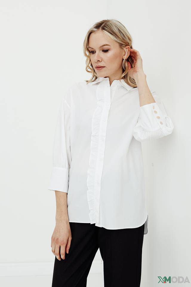 Рубашка Rich and Royal белая с рюшами