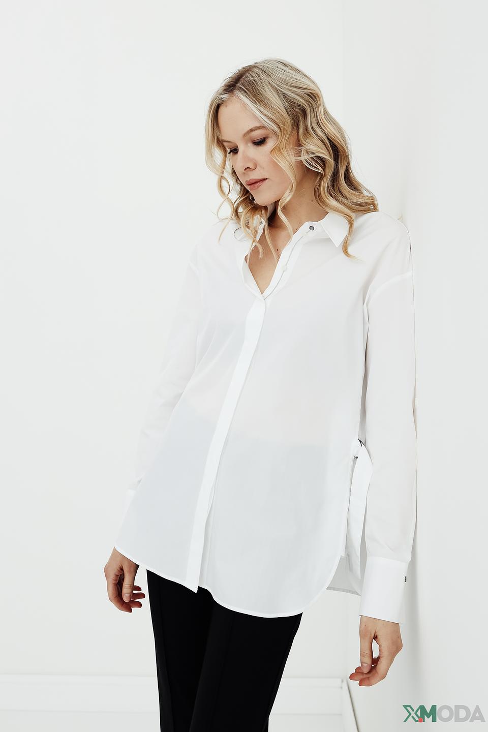 Рубашка Marc Cain белый оверсайз