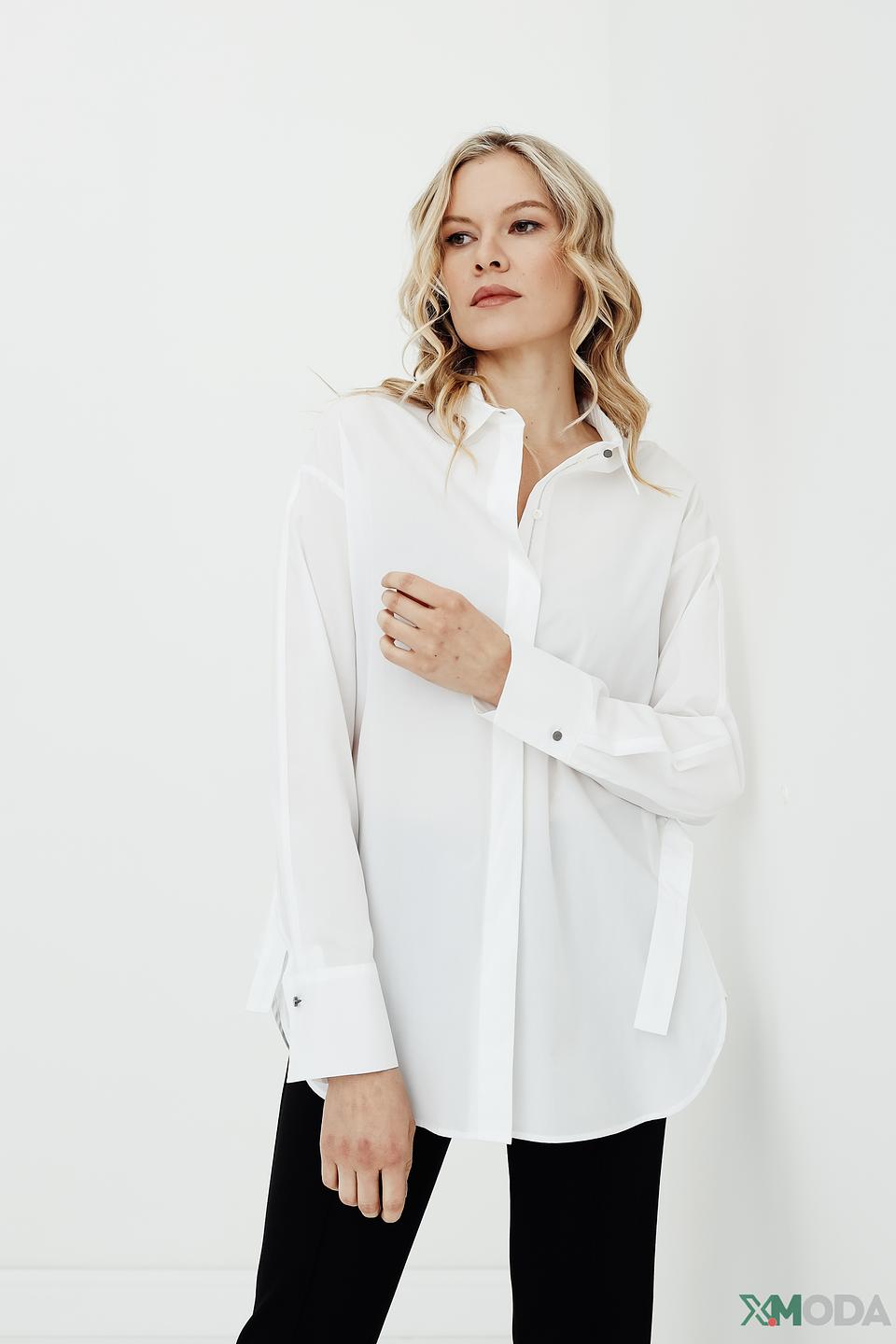 Рубашка Marc Cain белый оверсайз