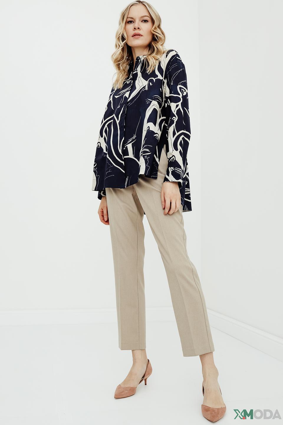 Рубашка Comma с принтом