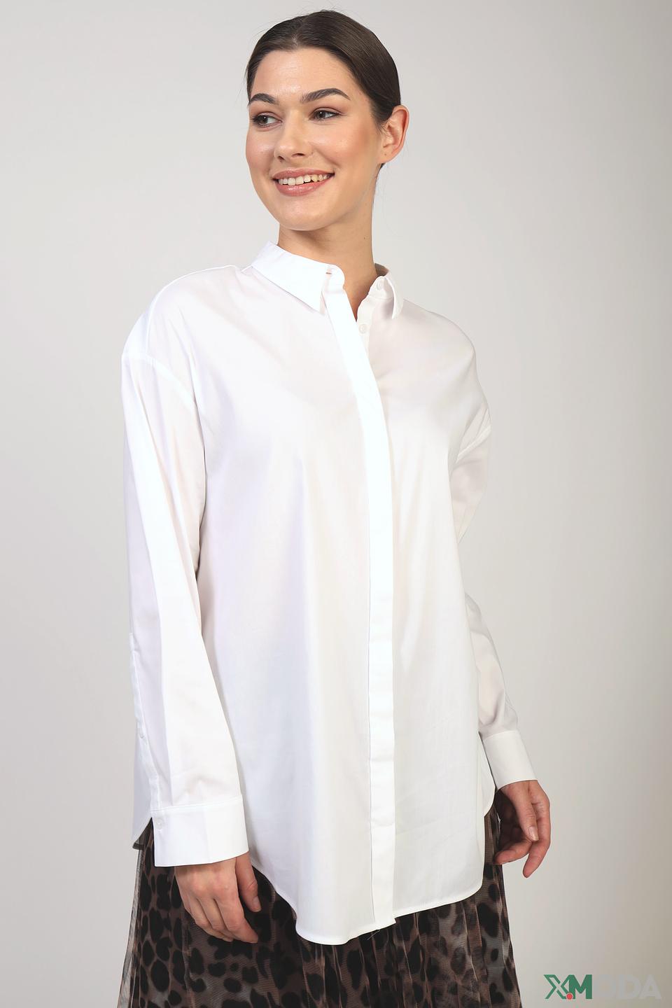 Рубашка Comma белая оверсайз