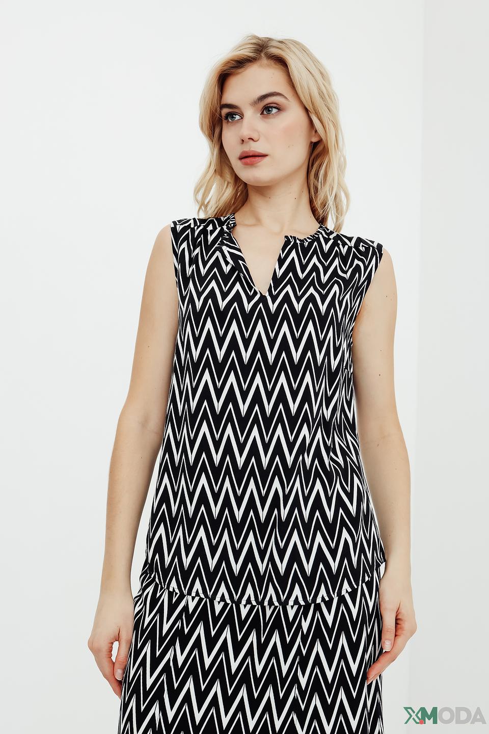 Топ Betty Barclay зигзаг чёрный