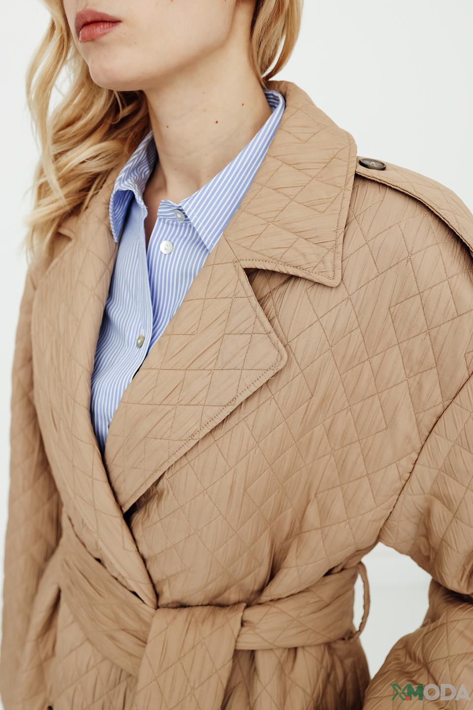 Плащ стеганый Taifun бежевый