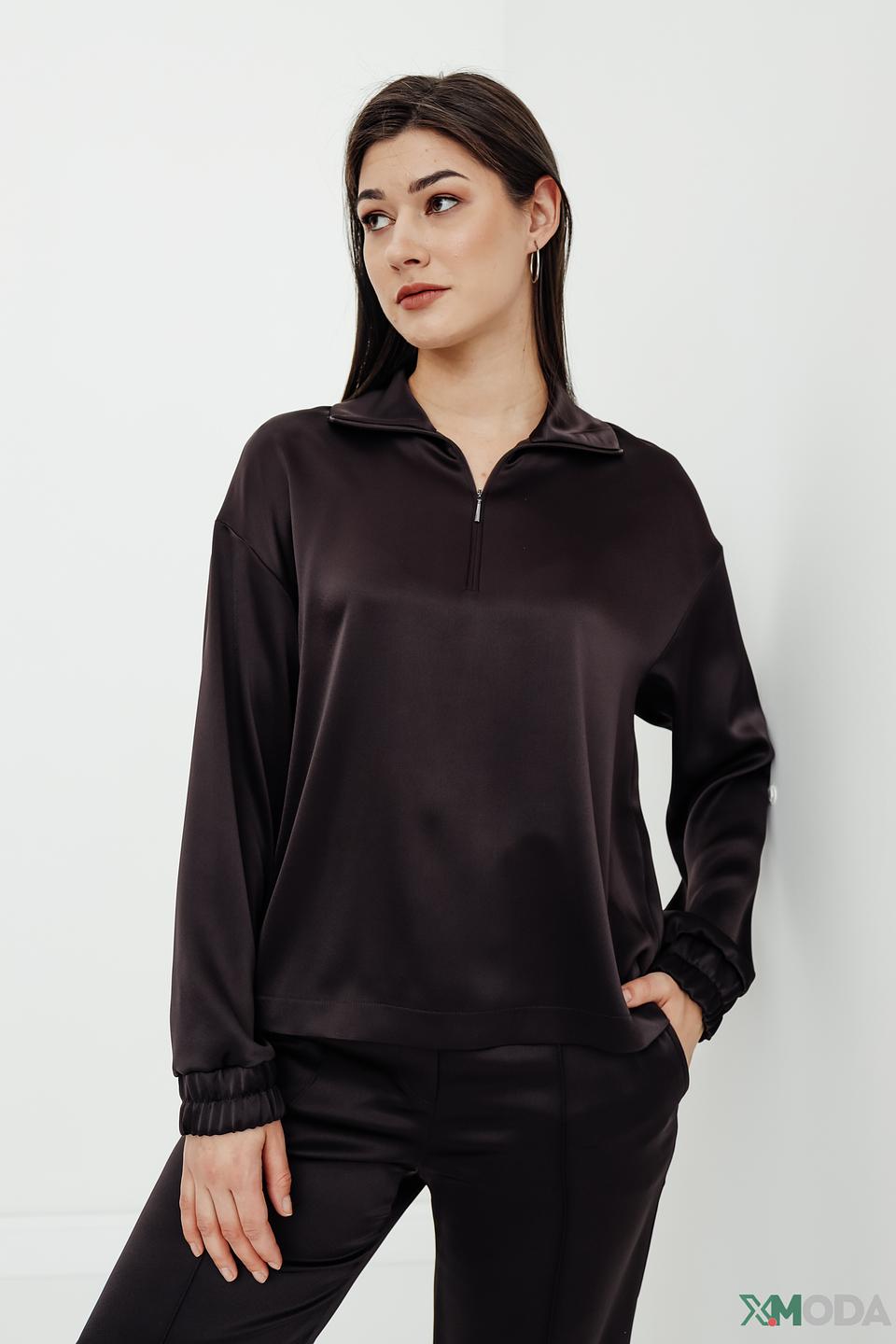 Блуза Marc Cain атласная чёрная