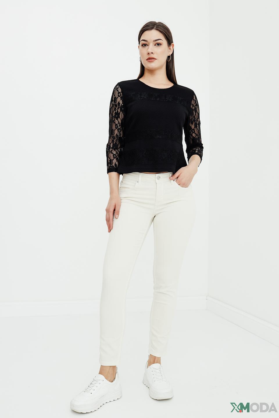 Джинсы скинни Oui молочные