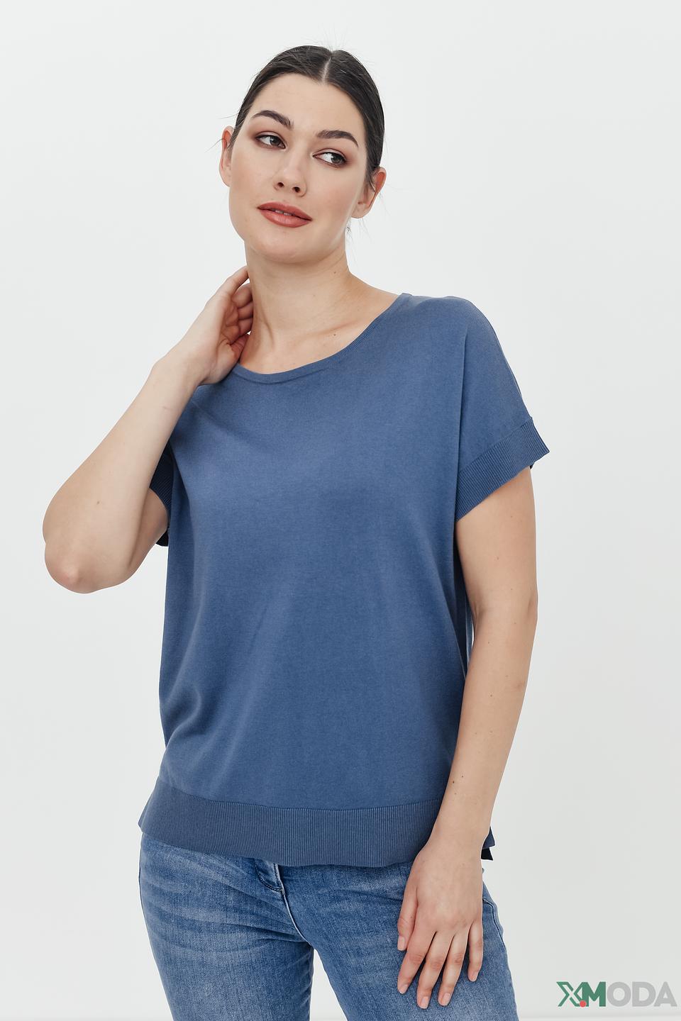 Пуловер Pezzo с коротким рукавом голубой