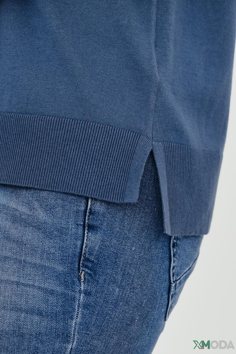 Пуловер Pezzo с коротким рукавом голубой