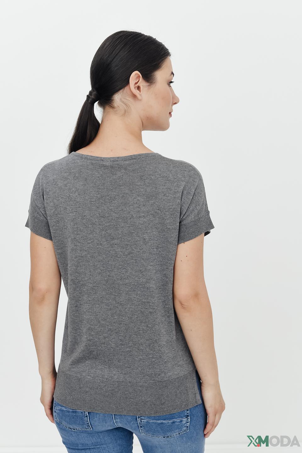 Пуловер Pezzo серый с коротким рукавом