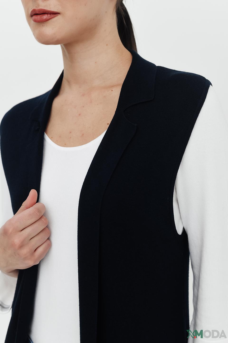 Жилет Pezzo удлинённый тёмно-синий