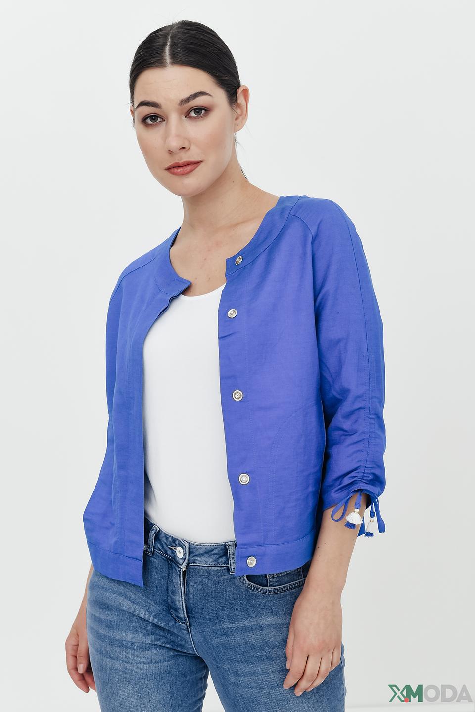 Жакет Pezzo синий с рукавами-завязками