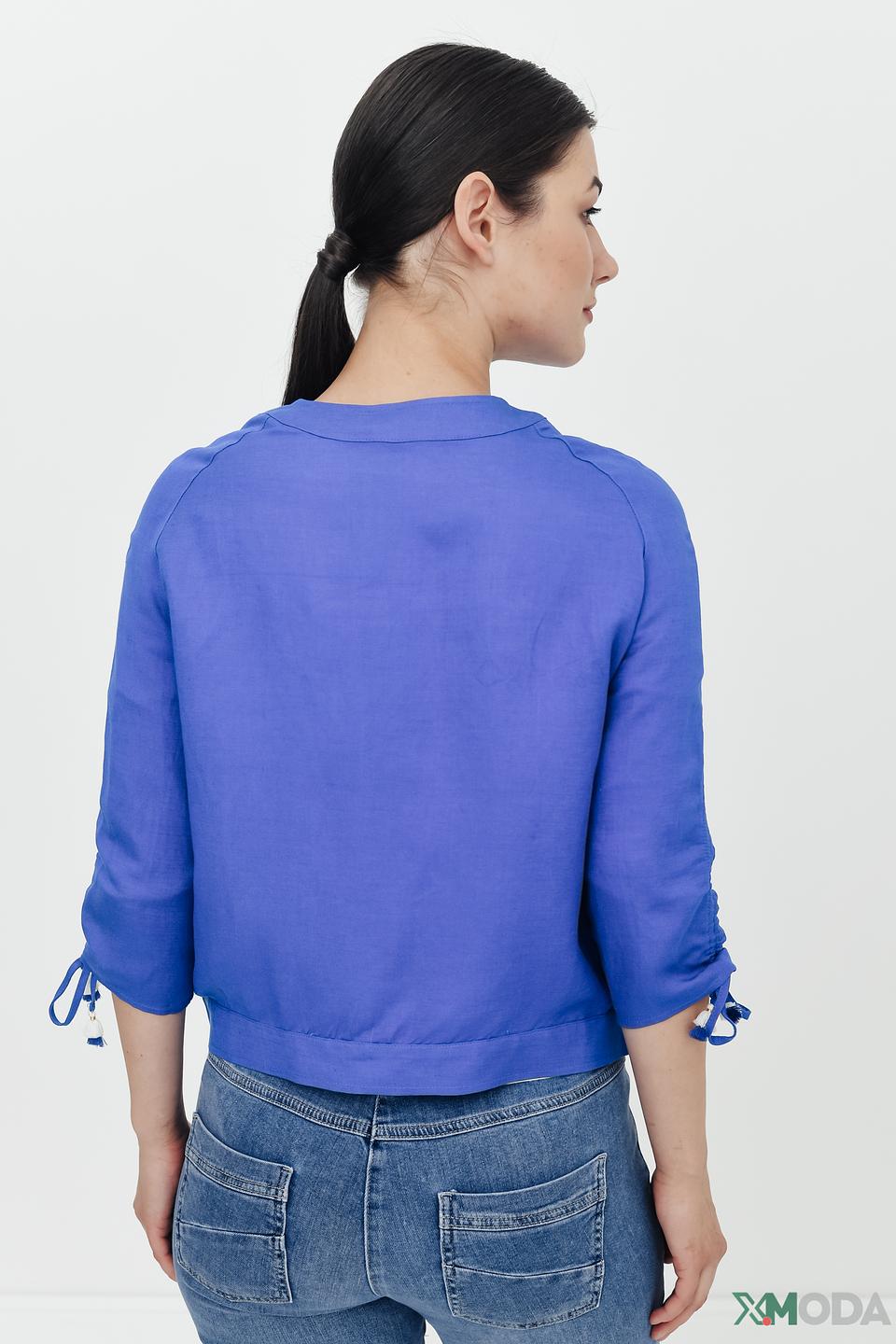 Жакет Pezzo синий с рукавами-завязками