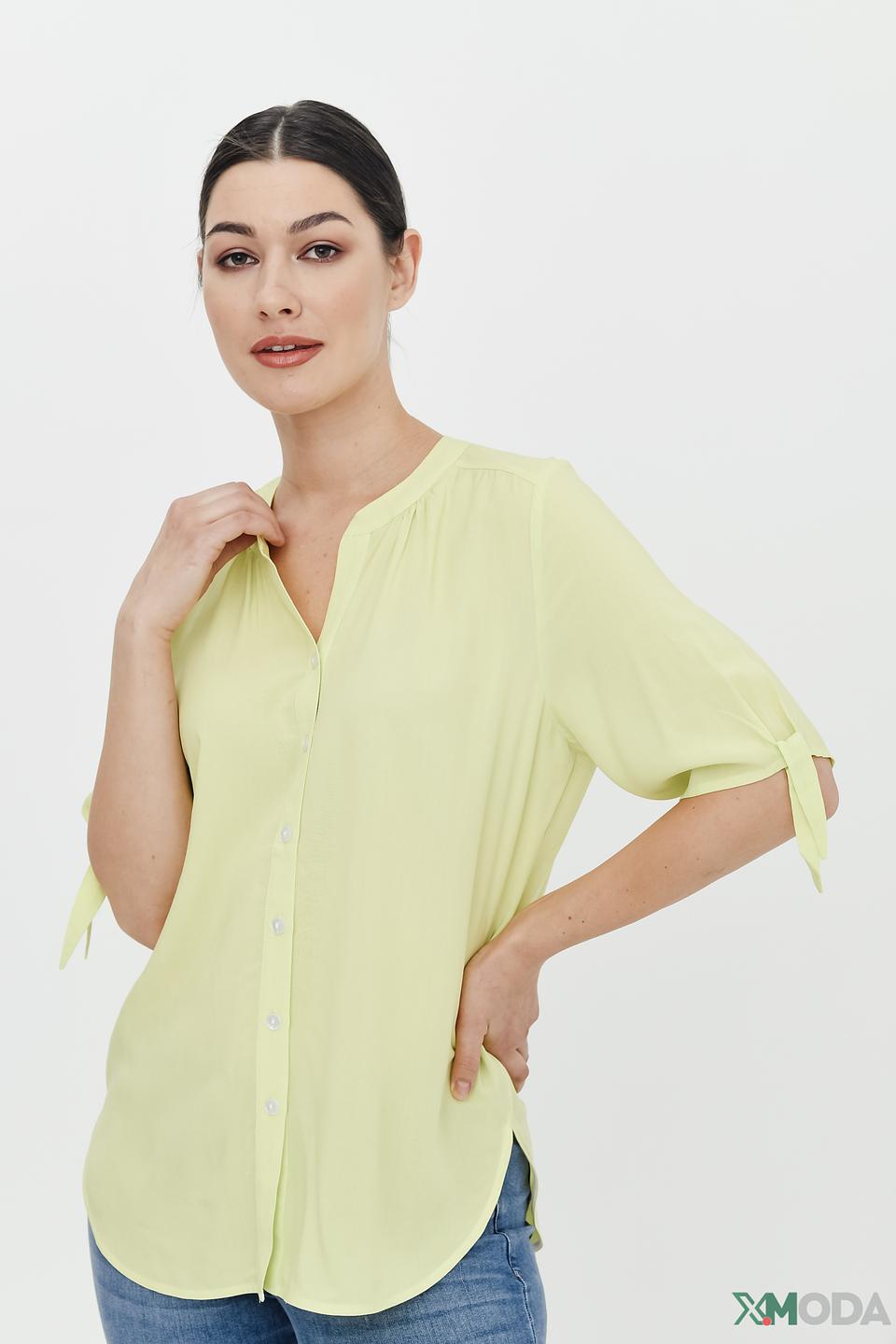 Блуза Pezzo с рукавами-фонариками лайм