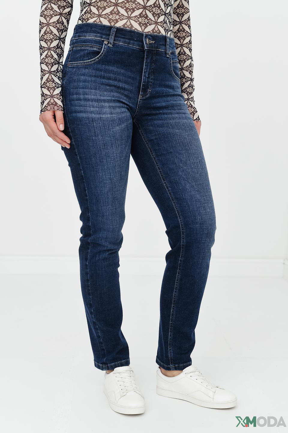 Джинсы Angels с потертостями синие