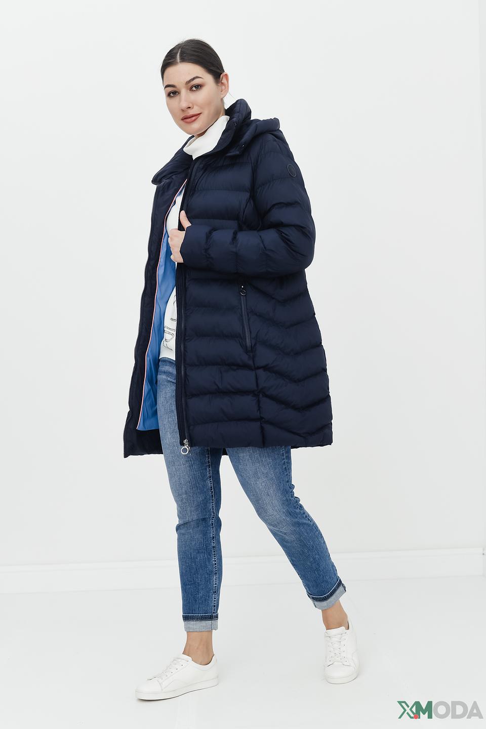 Пальто Bugatti стеганое синее