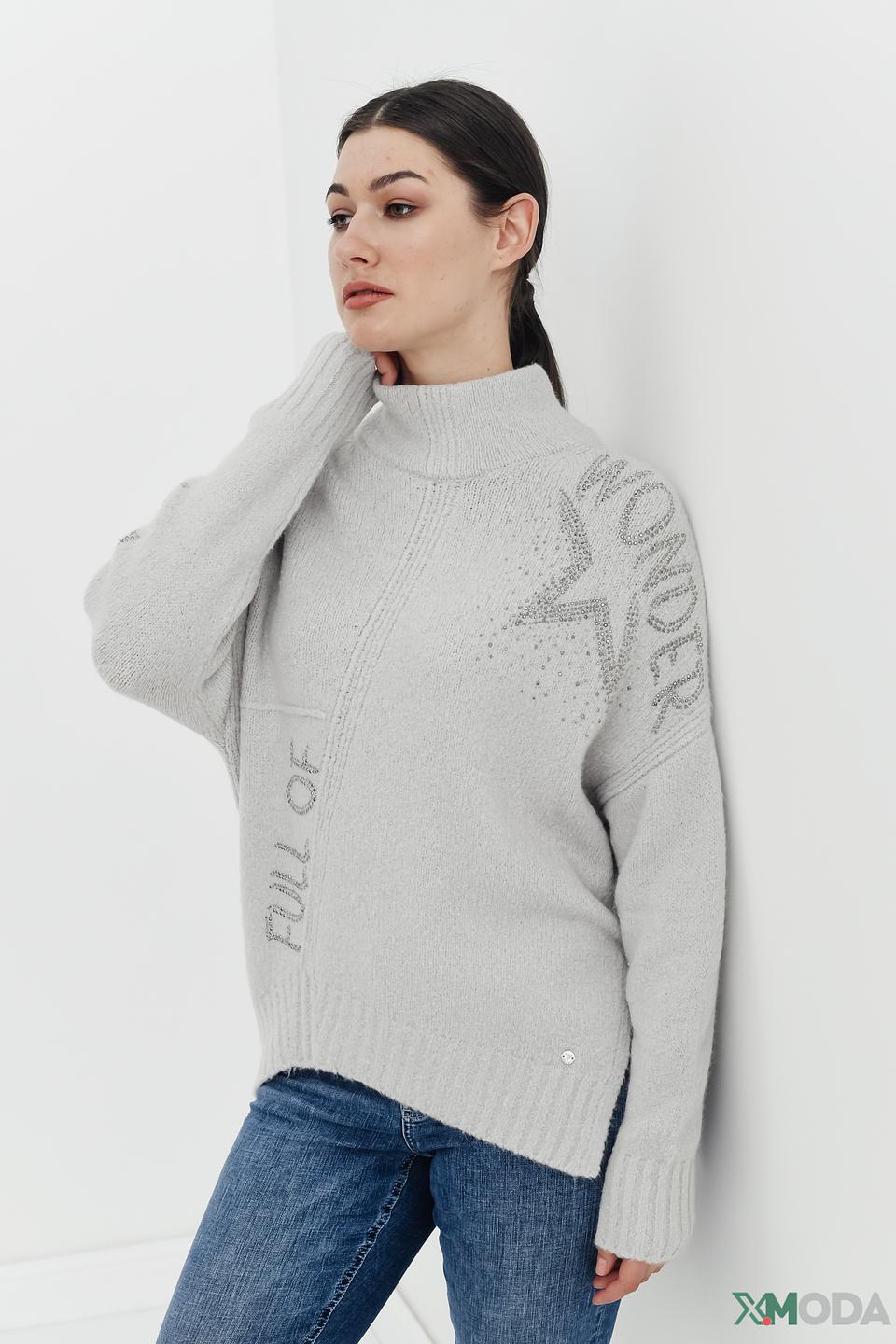 Пуловер Monari серый с декором