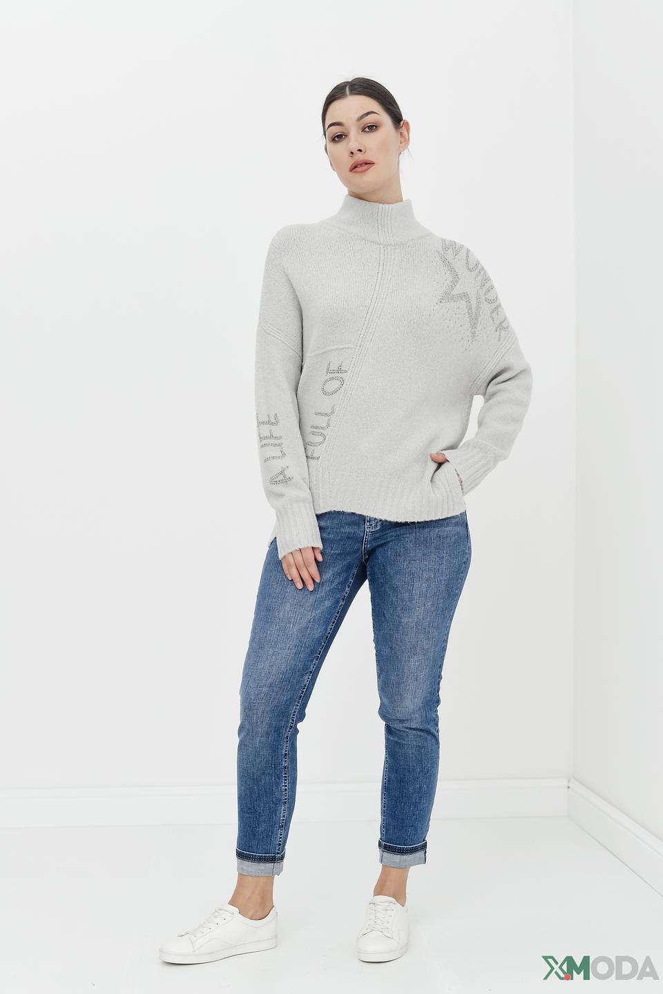 Пуловер Monari серый с декором
