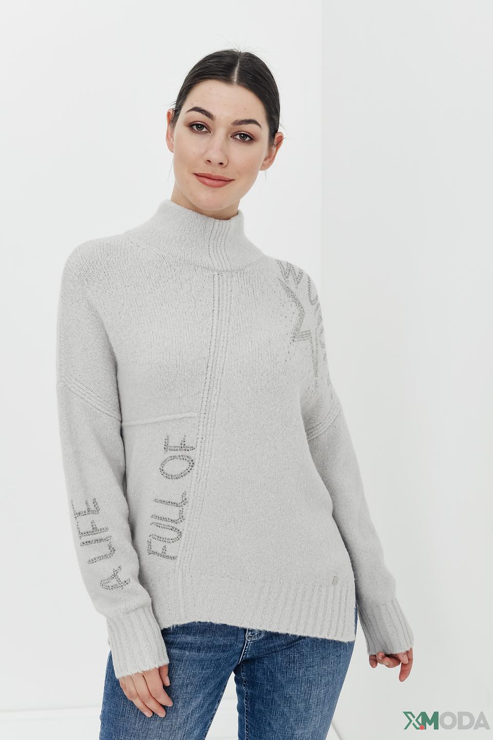 Пуловер Monari серый с декором