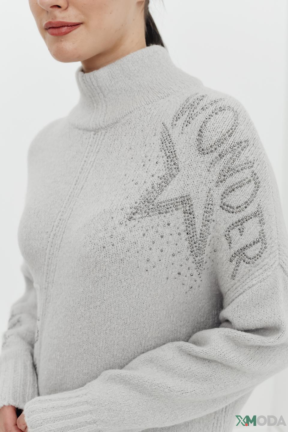 Пуловер Monari серый с декором