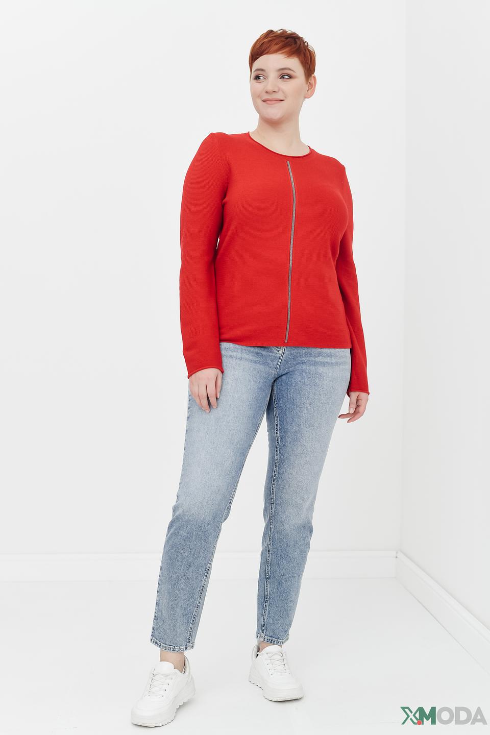 Пуловер Rabe collection красный с молнией