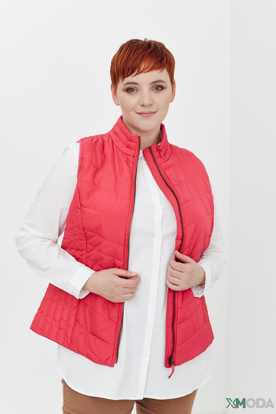 Жилет стеганый Via Appia на молнии, коралловый