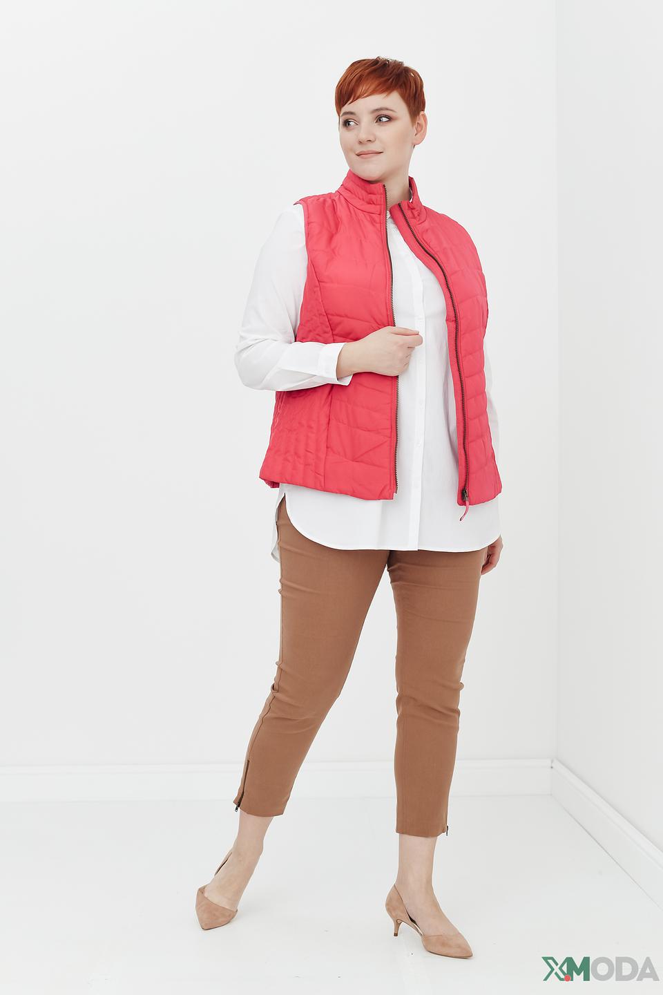 Жилет стеганый Via Appia на молнии, коралловый