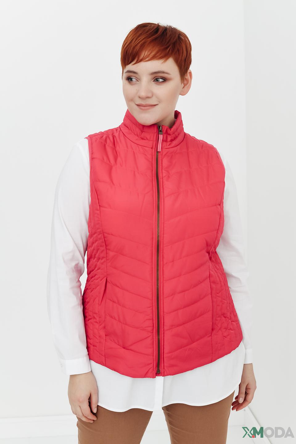 Жилет стеганый Via Appia на молнии, коралловый