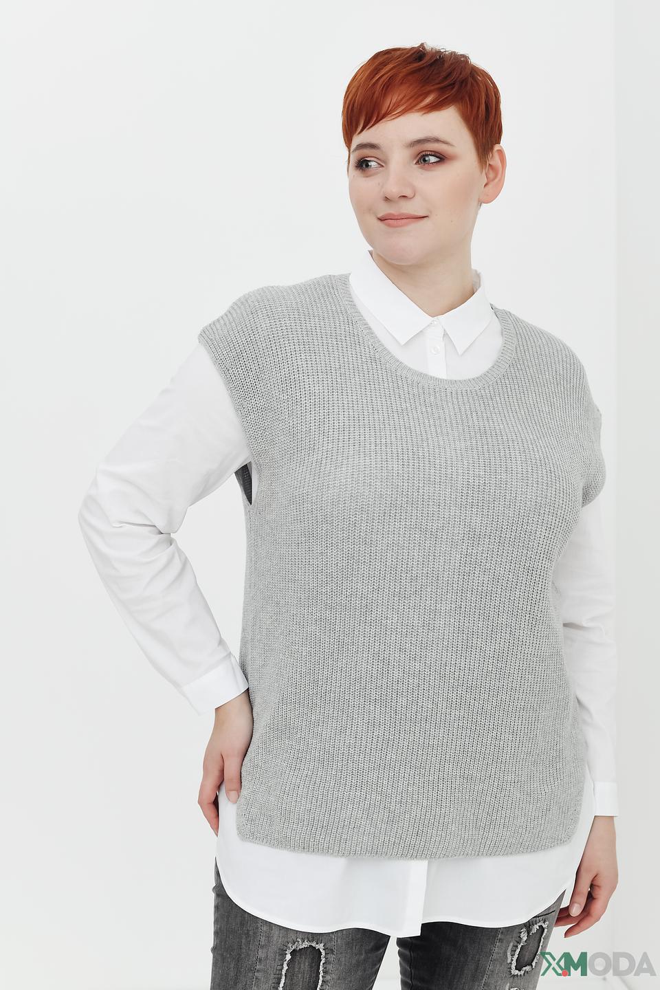 Жилет Frapp серый меланж