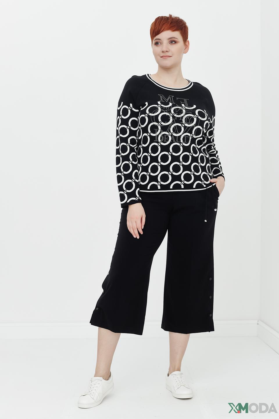 Пуловер Thomas Rabe с принтом чёрный