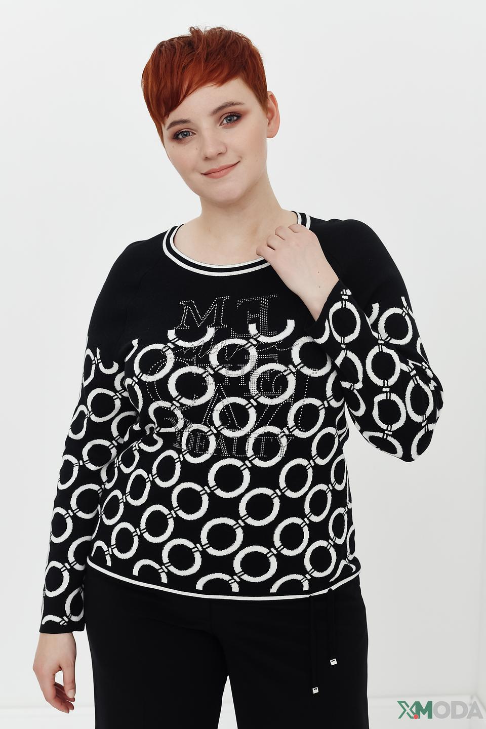 Пуловер Thomas Rabe с принтом чёрный