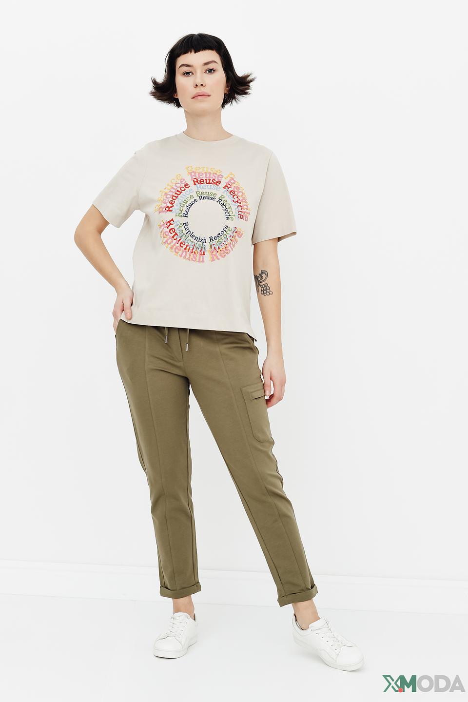 Футболка Rich and Royal с принтом бежевая