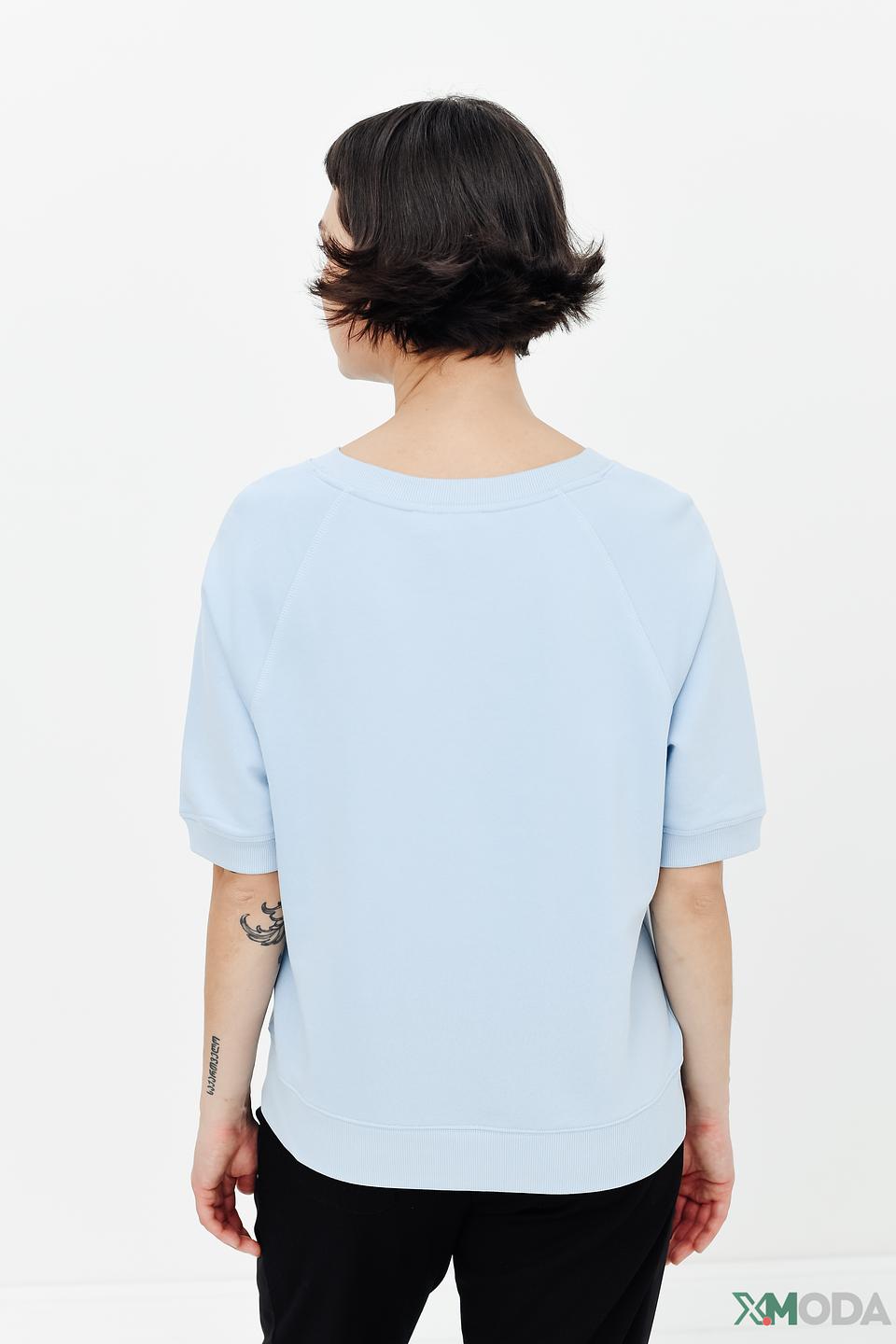 Пуловер Margittes с принтом голубой