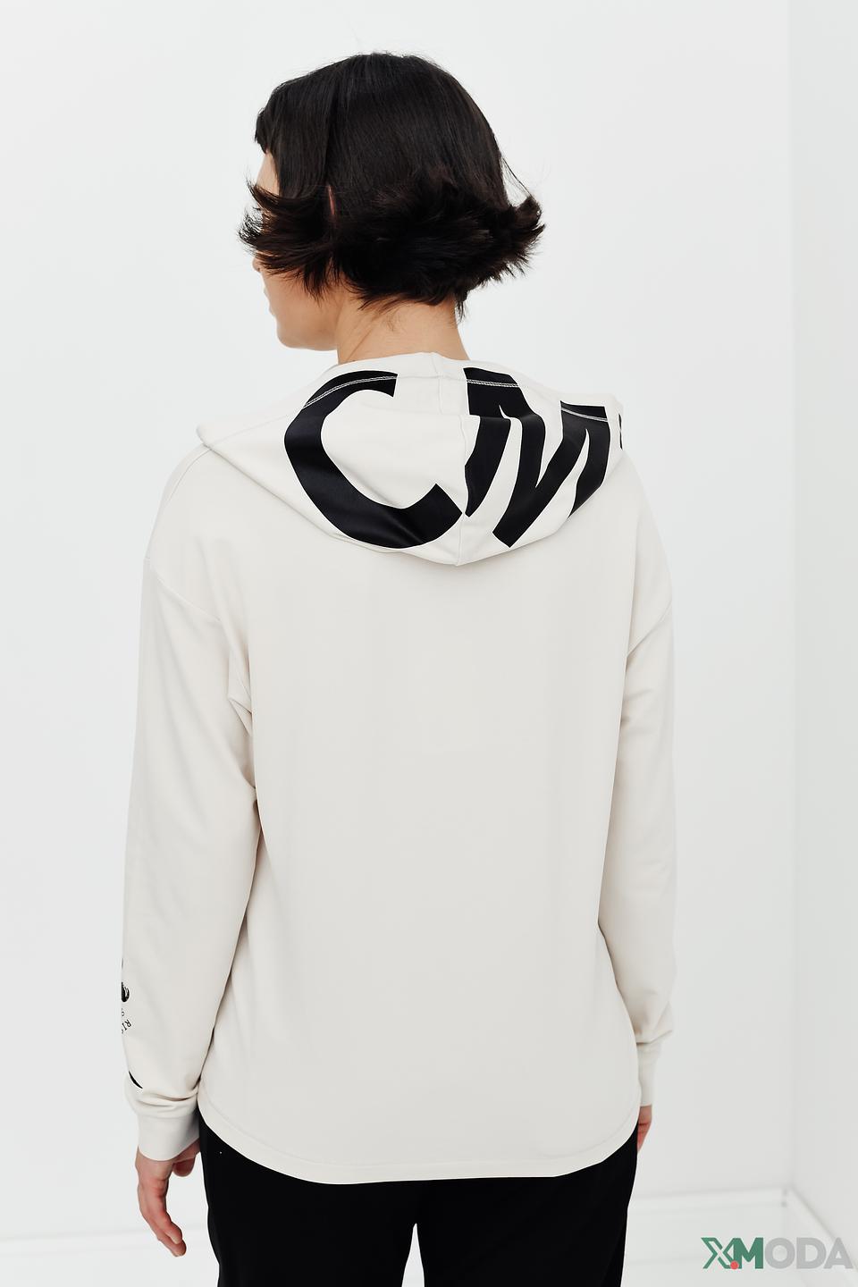 Пуловер Lecomte с капюшоном бежевый