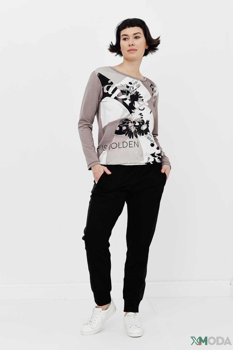 Брюки Monari черные с манжетами