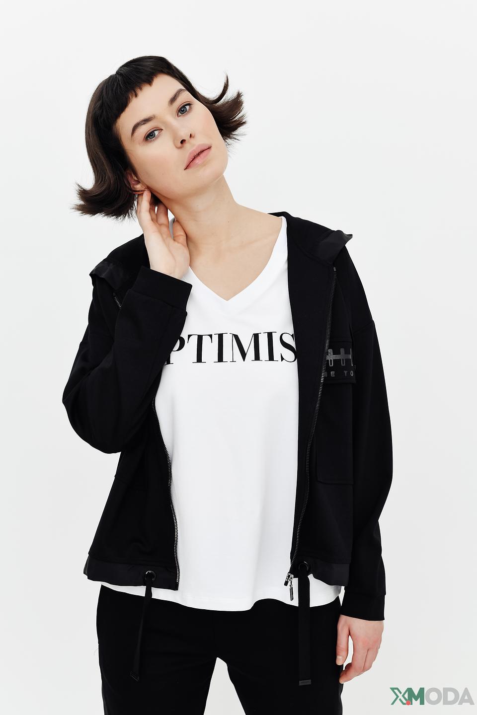 Жакет Monari с капюшоном чёрный