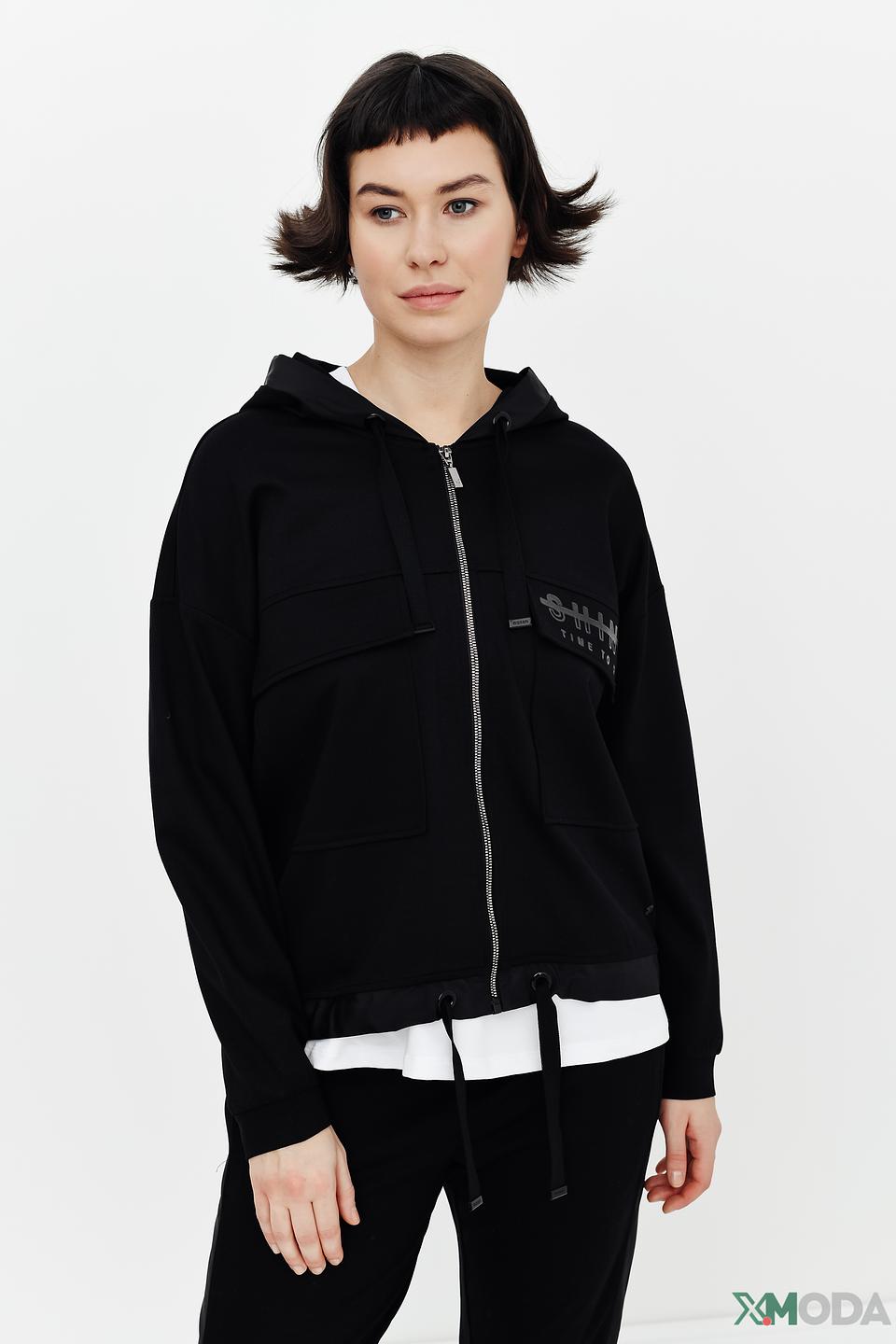 Жакет Monari с капюшоном чёрный