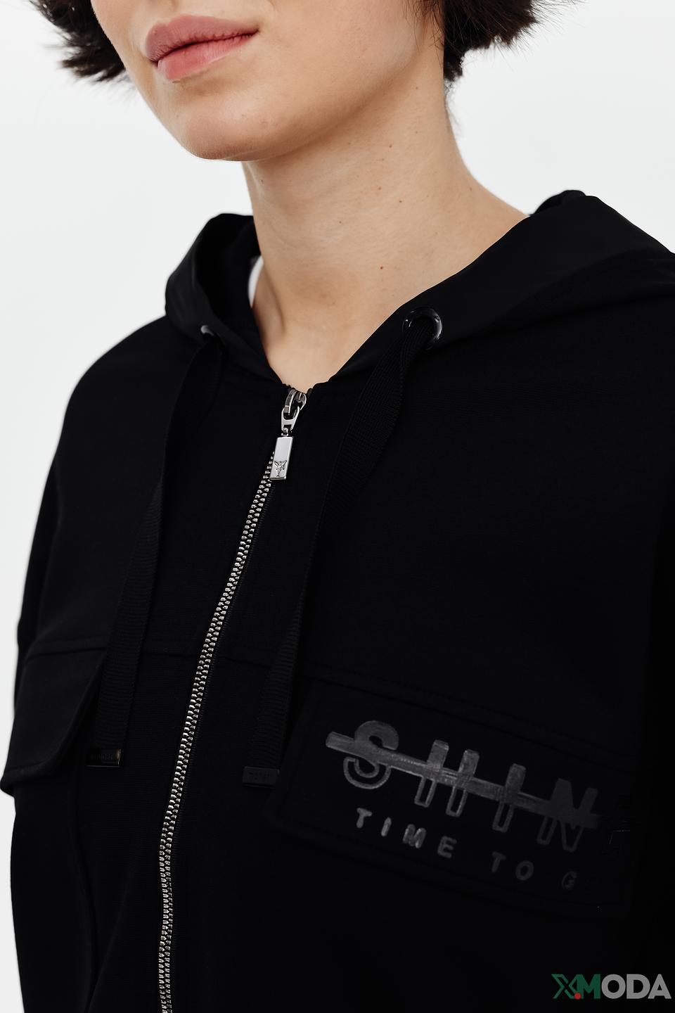 Жакет Monari с капюшоном чёрный