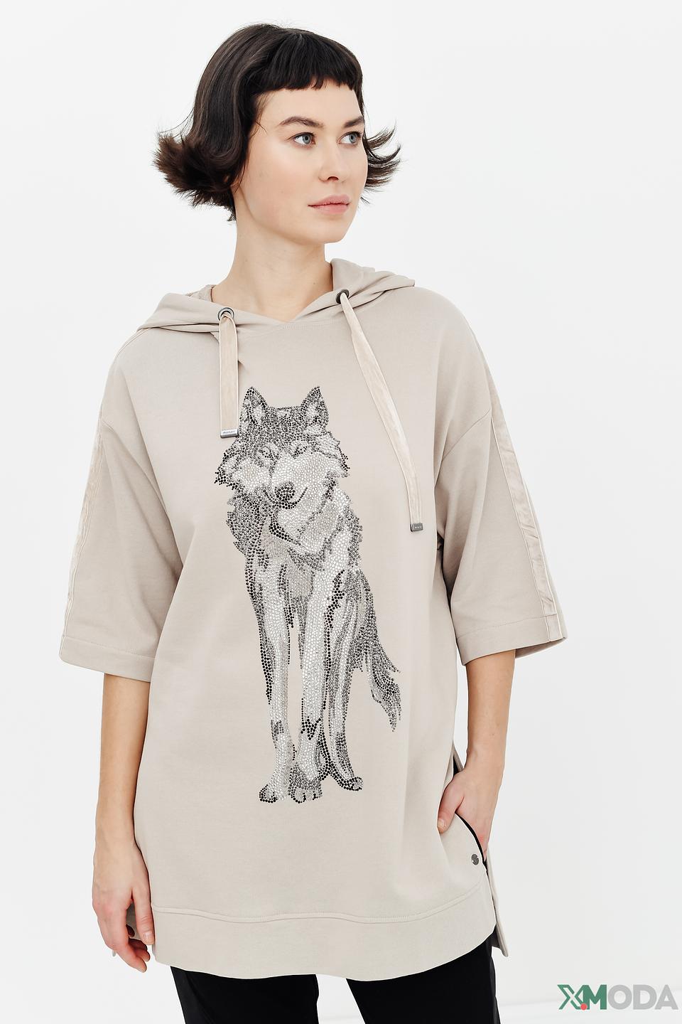 Водолазка Monari с принтом волка