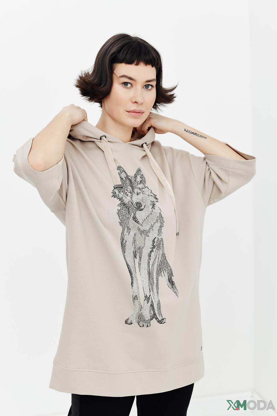 Водолазка Monari с принтом волка