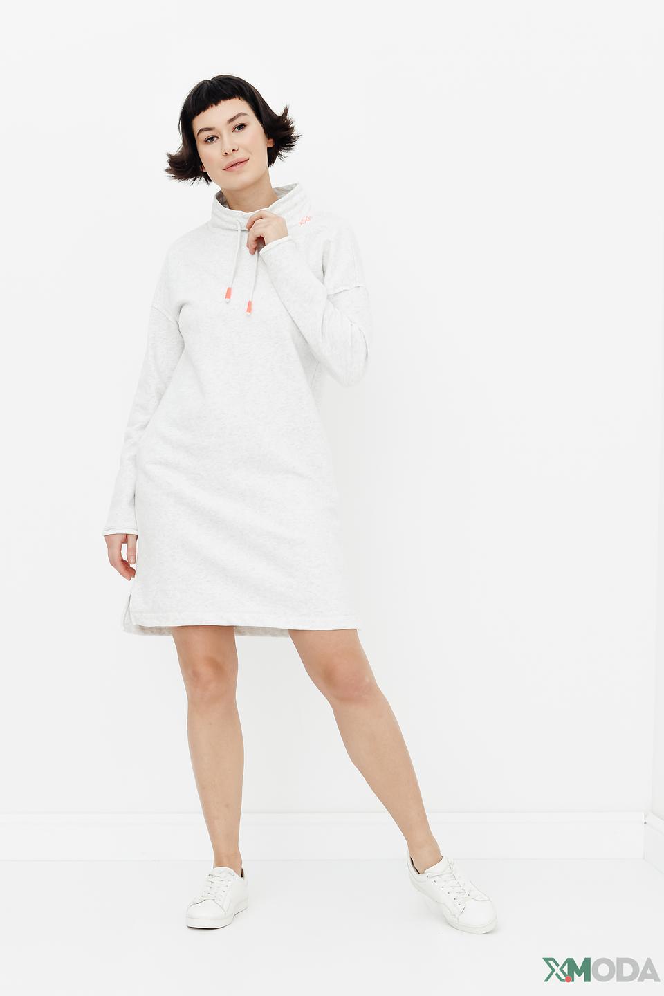 Платье Oui меланж с капюшоном