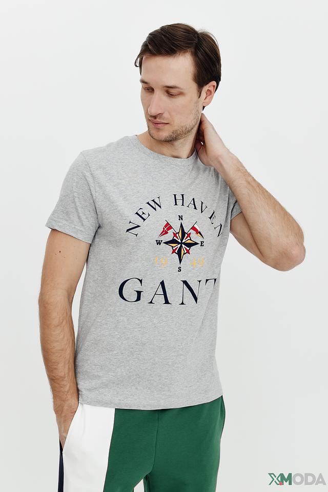 Футболка Gant New Haven серый
