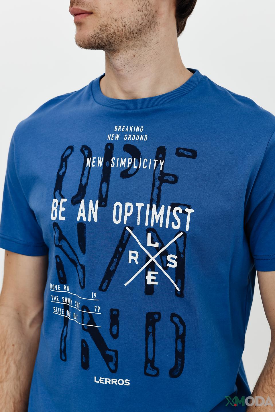 Футболка Lerros с принтом синяя