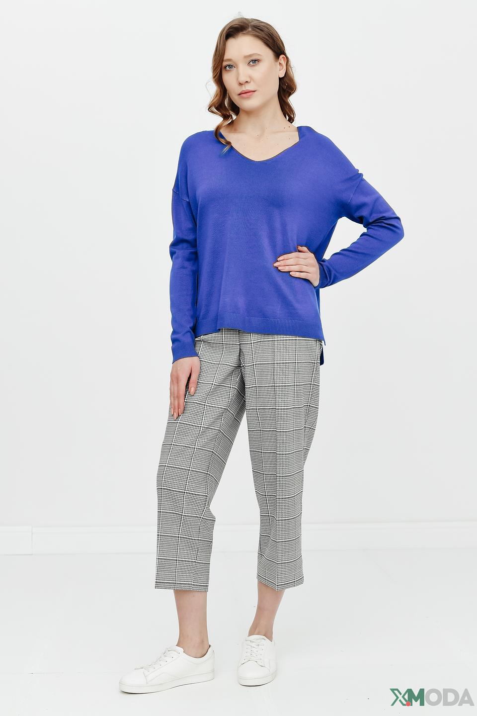 Пуловер Betty Barclay синий с V-образным вырезом