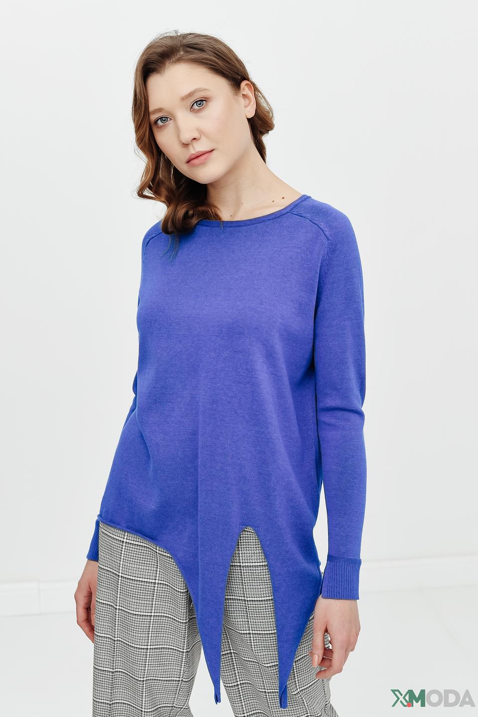 Пуловер Betty Barclay синий с завязками