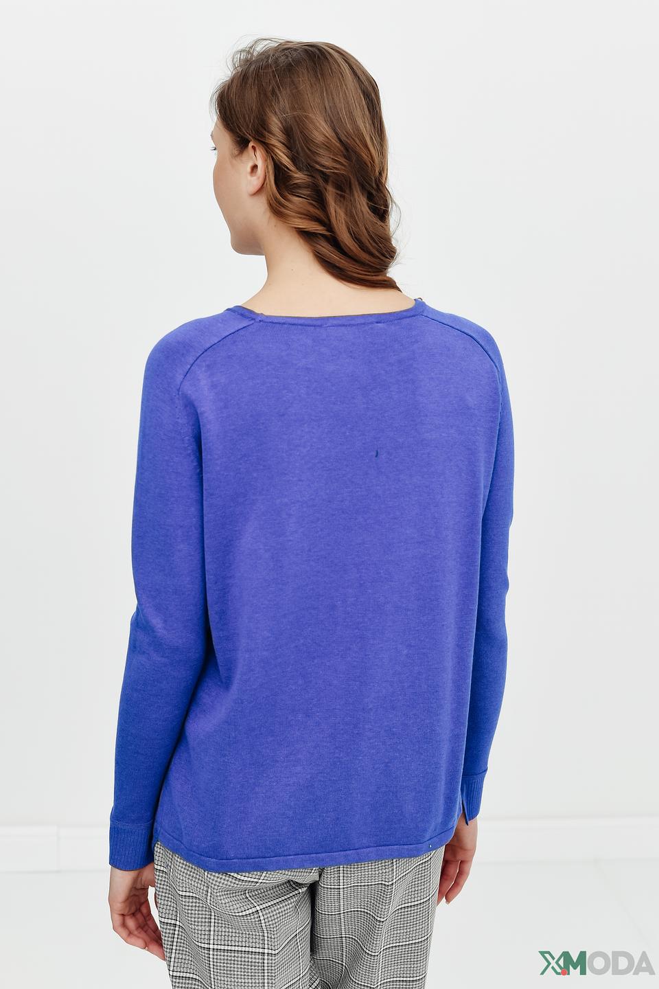 Пуловер Betty Barclay синий с завязками