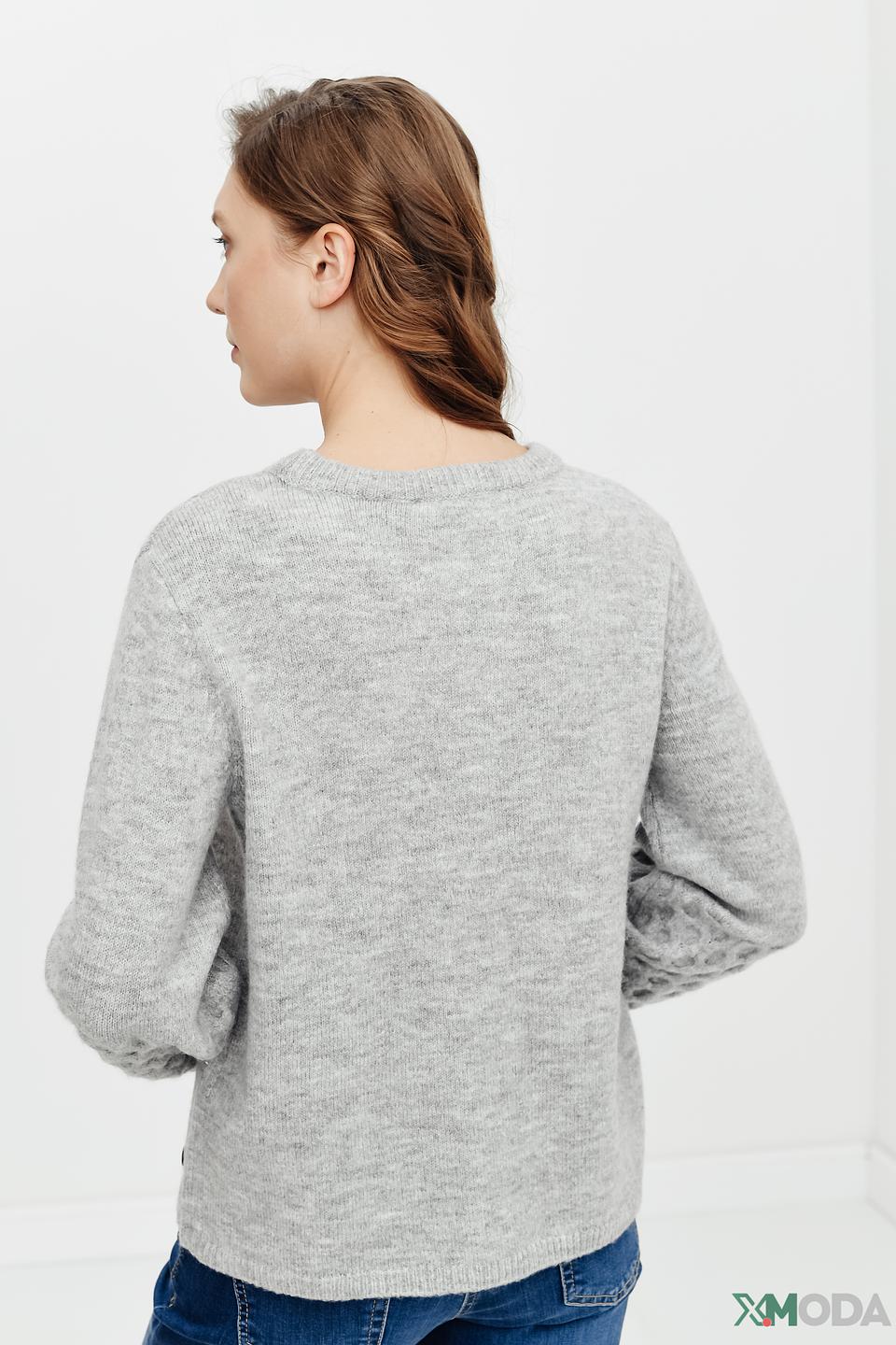 Пуловер Betty and Co серый с узором