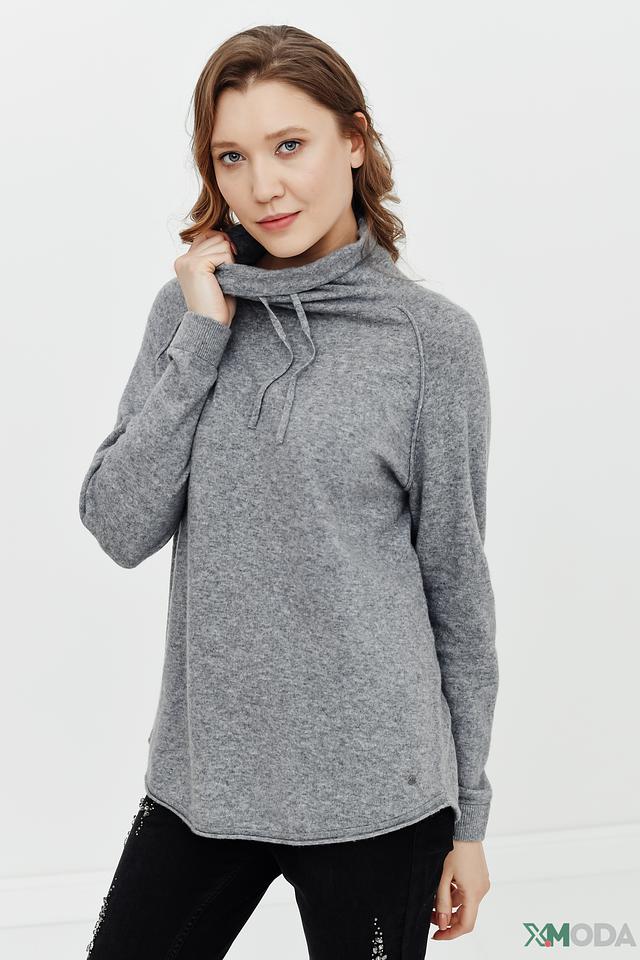 Водолазка Betty and Co серая с капюшоном